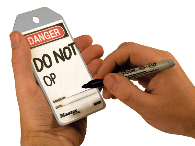 rewritable safety tag